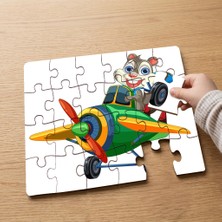 Punto Dizayn Sevimli Hayvanlar  Tasarımlı 24 Parça Ahşap Çocuk Puzzle MPK0228