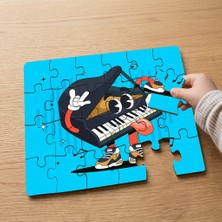 Punto Dizayn Sevimli Çılgın Piyano Tasarımlı 24 Parça Ahşap Çocuk Puzzle MPK0710