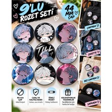 Tasarım Till Rozet Seti 9’lu – Alien Stage 44 mm Iğneli Anime Rozet Çanta Ceket Şapka