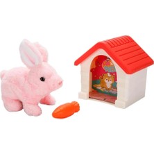 Dolozena Sevimli Peluş Tavşan Sesli Kulube 1 Adet