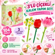 Dolozena Çiçekli Kalem Yapım Seti 3'lü 104 Parça