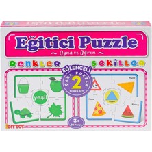 Dolozena Eğlenceli Çark Puzzle Renkler ve Şekiller 1 Adet