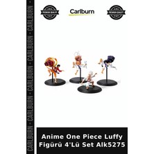 Carlburn Özel Üretim Masaüstü Dekor Hediye Anime One Piece Luffy Figürü 4'lü Set ALK5275