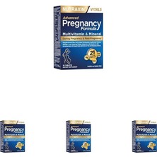 Pregnancy Formula | Hamilelik ve Emzirme Dönemine Özel Multivitamin | 21 Vitamin ve Mineral | 30 Tablet | Vegetarian (4 Paketi)