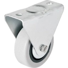 Meks 106 - 50 mm Sabit Kapaklı Gri Pvc Teker