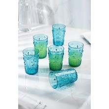 Veraura Lifestyle Akrilik Aquamarin 6'lı Kısa Bardak & Su Meşrubat Kahve Yanı Bardağı 400 ml ( Cam Değildir )