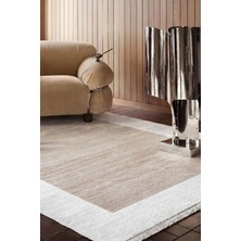 Hoom Rugs Imge 2509 Bej Çerçeveli Akrilik Salon Halısı