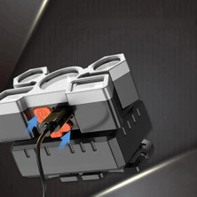 Kaufhier Şarjlı 5 LED 4 Modlu Cob LED Avcı Balıkçı Kamp Süper Kafa Lambası Model 212