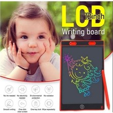 Esranın Dünyası 12 Inc Renkli LCD Grafik Dijital Kalemli Çizim Tableti Yazı Tahta Not Yazma Eğitim Tableti Kırmızı