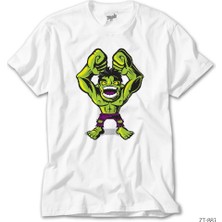 Z zepplin Hulk Cartoon Beyaz Tişört