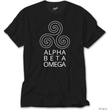 Z zepplin Teen Wolf Aplha Beta Omega Siyah Tişört