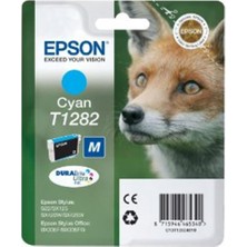 Epson T1282 Fox Durabrite Ultra Mavi (Cyan) Mürekkep Kartuşu 3,5 ml (C13T12824022)