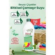 Mom's Green Bitkisel Çamaşır Suyu 750 ml Beyaz Çiçekler Ferah Koku ile Doğal Temizlik