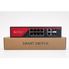 Ezcool EZ-08PSX-SFP 8 Port 8ge+2ge+2sfp 120W Gigabit Poe Switch