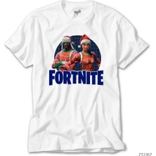 Z zepplin Fortnite x Mas Skin Logo 3 Beyaz Tişört