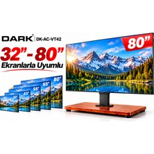 Dark VT42 32"- 80" 50 kg Taşıma Kapasiteli Masaüstü TV Standı - VESA 600x400 Ayarlanabilir Stand (DK-AC-VT42)