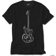 Z zepplin Gitar Müzik Aşkı Siyah Tişört