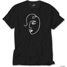 Z zepplin Yüz Artwork Siyah Tişört
