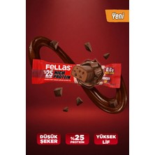Fellas Çikolata Kaplı Yüksek Protein Bar - Kakaolu (40 G) x 12 Adet