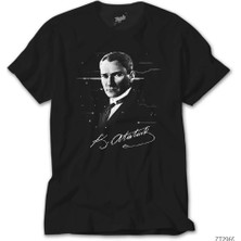 Z zepplin Atatürk Poster Siyah Tişört