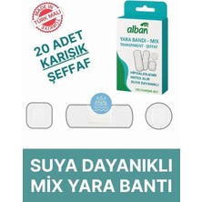 Alban Şeffaf Yara Bandı 20 Li Karışık Paket