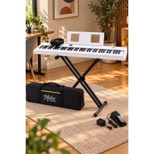 Midex PLX-100WH-ST Taşınabilir Dijital Piyano Tuş Hassasiyetli 88 Tuş Bluetooth (Stand Sustain Kulaklık Çanta )