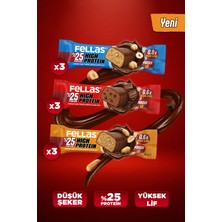 Fellas Çikolata Kaplı Yüksek Protein Bar (40 g) - Karma Kutu (3 x 3)