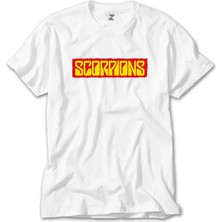 Z zepplin Scorpions Text Color Beyaz Tişört