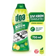 Doa Sıvı Krem Temizleyici Limon Aromalı 750 ml Sert Yüzeyler İçin Güçlü Temizlik