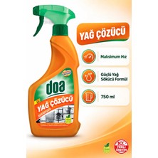 Doa Yağ Çözücü Sprey 750 ml  Kokusuz Vegan Formül Güçlü Yağ Sökücü Sıvı Deterjan