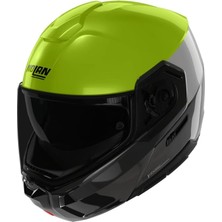 N90-3 06 Verniciatura Speciale 341 Çene Açılır Motosiklet Kaskı Yeşil Siyah Xl