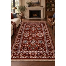 Hann Home Collection Kuzava Otantik Anadolu Kilim Desenli Salon Oturma Odası Robot Süpürge Uyumlu Kaymaz Taban Kolay Temi