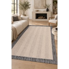 Hann Home Collection Kavela Bej Gri Sisal Görünümlü Mutfak Salon Halısı Leke Tutmaz Kolay Temizlenebilir Robot Süpürge Uy