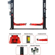 GAPTOOLS PROFESSIONAL 5 Ton Iki Sütunlu Tam Otomatik Hidrolik Lift GPL103