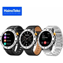 Hainoteko Rw-58 Amoled Akıllı Saat Bluetooth Arama 1ATM Su Geçirmez 3 Kordon Seti Spor Gümüş Kasa