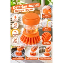 IKEA Vıdeveckmal Parlak Turuncu Deterjan Hazneli Fırça 6 cm Çapında Ergonomik Tasarım ve Kolay Temizlik