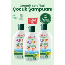 3'lü Set Mom's Green Kids Çocuk Organik Aloeveralı Saç ve Vücut Şampuanı Hassas Ciltler