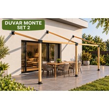 Belka 35 Duvar Monte Ahşap Pergola Seti 2