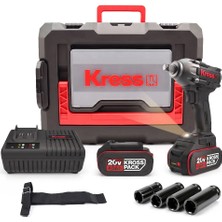 Kress KUB30.2 20VOLT/4.0AH. Li-Ion Çift Akülü 300NM Kömürsüz Profesyonel Şarjlı Somun Sıkma