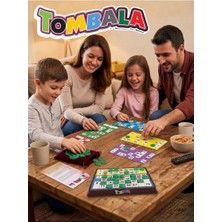 Farbu Oyuncak Eğlenceli Tombala 2-12 Kişilik 90 Adet Taşlı Tombala Eşleştirme Aile Kutu Oyunu Seti