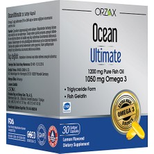 Orzax Ocean Ultimate 1700 mg Balık Yağı, 1360 mg Toplam Omega 3 Balık Yağı 30 Kapsül