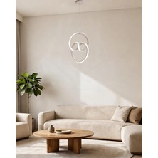 Auraa Aydınlatma Imza Küçük Modern Ledli Avize 3 Renk Power Ledli Beyaz Hol Çocuk Odası Yatak Odası