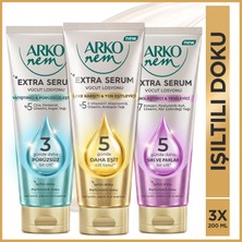 Arko Nem Extra Serum 3’lü Vücut Bakım Losyonu Seti Çoklu Serum Etkisi 3X200 ml