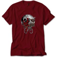 Z zepplin Deadpool And Moon Kırmızı Tişört