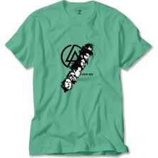 Z zepplin Linkin Park Logo Siluet Yeşil Tişört