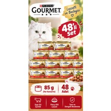 Gourmet Gold Parça Etli, Sığır Etli Yaş Kedi Konservesi 85 gr 48Lİ