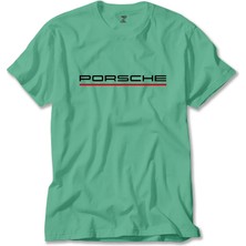 Z zepplin Porsche Text Red Yeşil Tişört