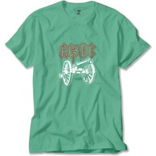 Z zepplin Ac Dc About Rock Cannon Yeşil Tişört