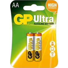 Str Store Batteries GP15AU Ultra Alkalin LR6/E91/AA Kalem Pil, 1.5 Volt, 2'li Kart