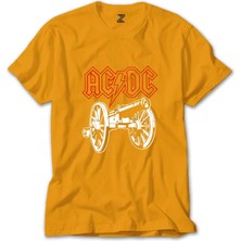 Z zepplin Ac Dc About Rock Cannon Sarı Tişört